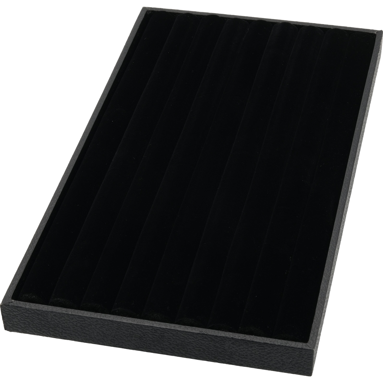 Black Ring Jewelry Display Case Box Large Tray Showcase