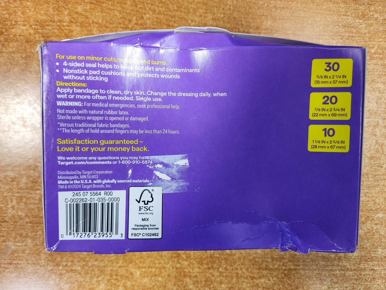 4 Boxes: up & up Assorted Bandages - See Description E16C