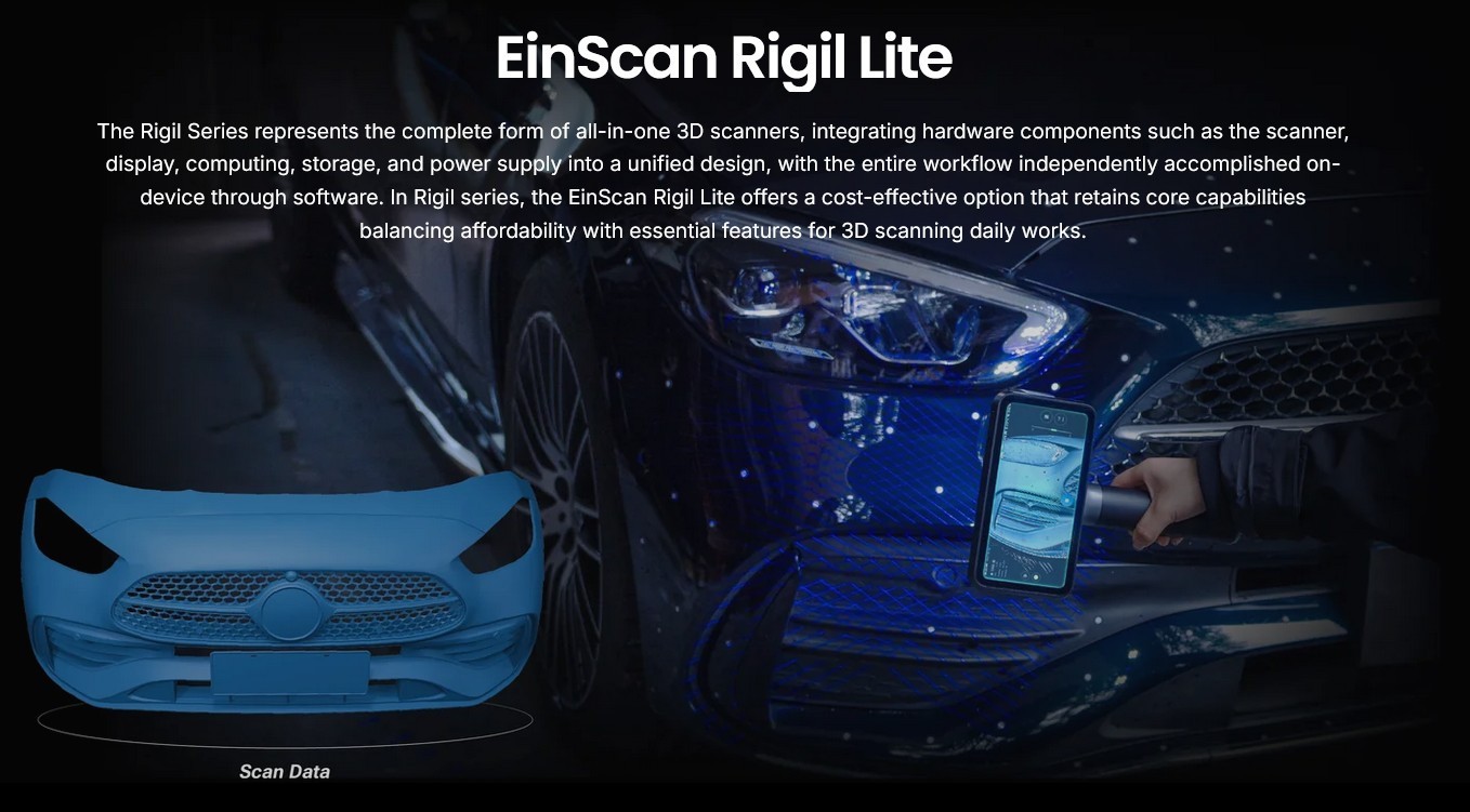 Shining 3D EinScan Rigil Lite Wireless 3D Scanner Laser IR Full Color