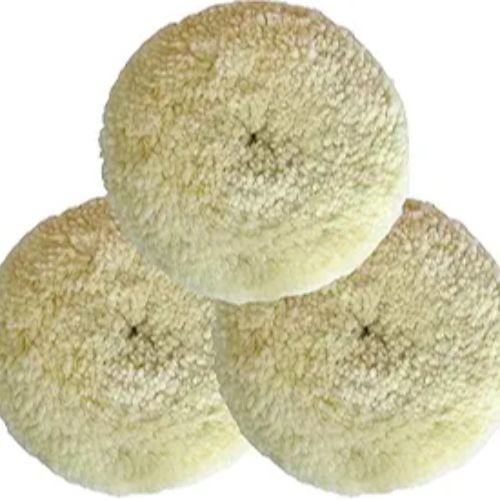 Buffing Pad Kit 5" 3PCS 100% Natural Wool Car Auto Hook and Loop Grip Buffing Pa