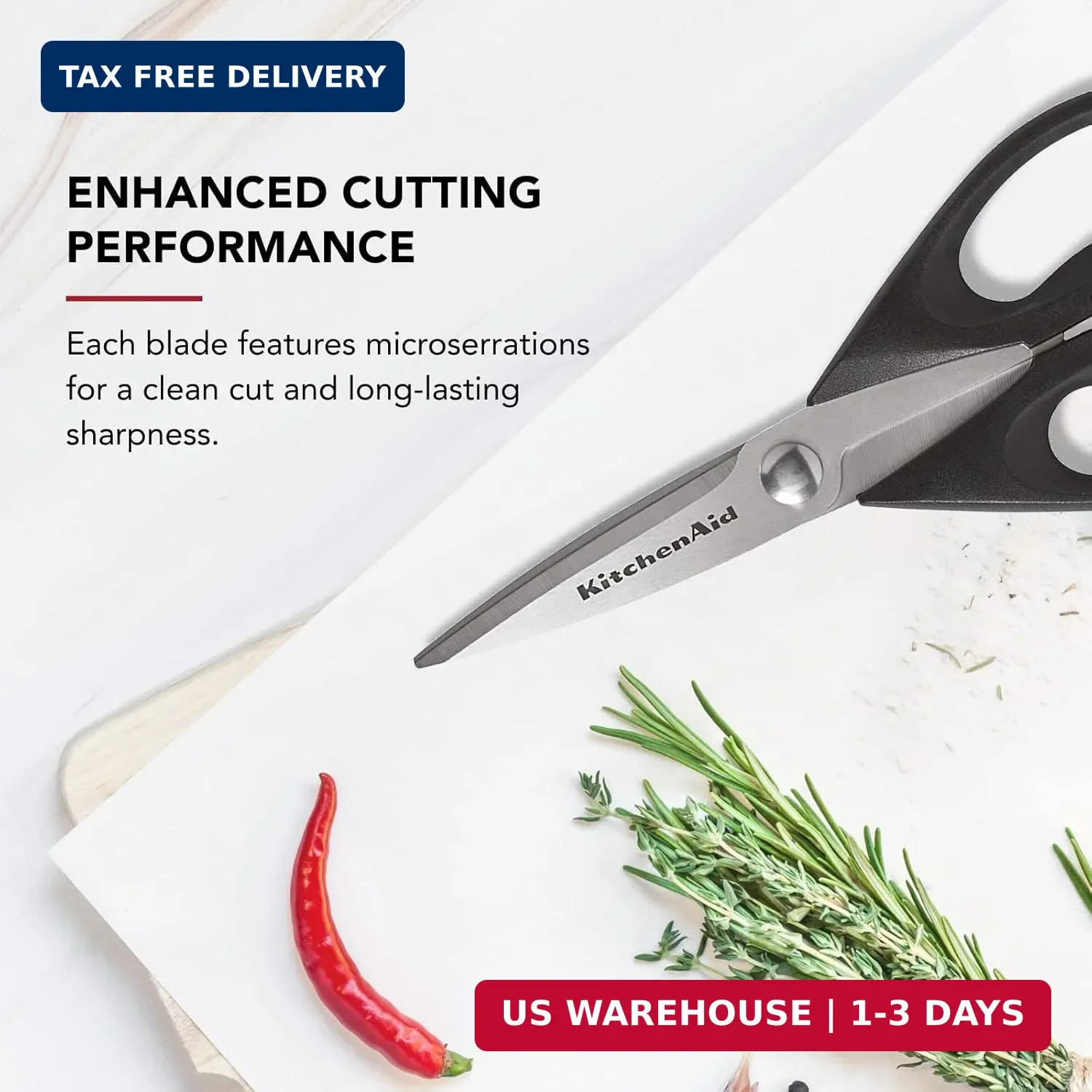 All Purpose Kitchen Shears with Protective Sheath Durable Stainless S