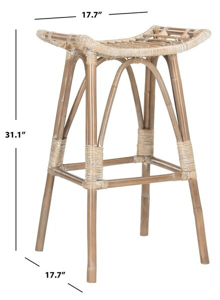 Safavieh LEDA RATTAN BARSTOOL, Reduced Price 2172756838 WIK6511B