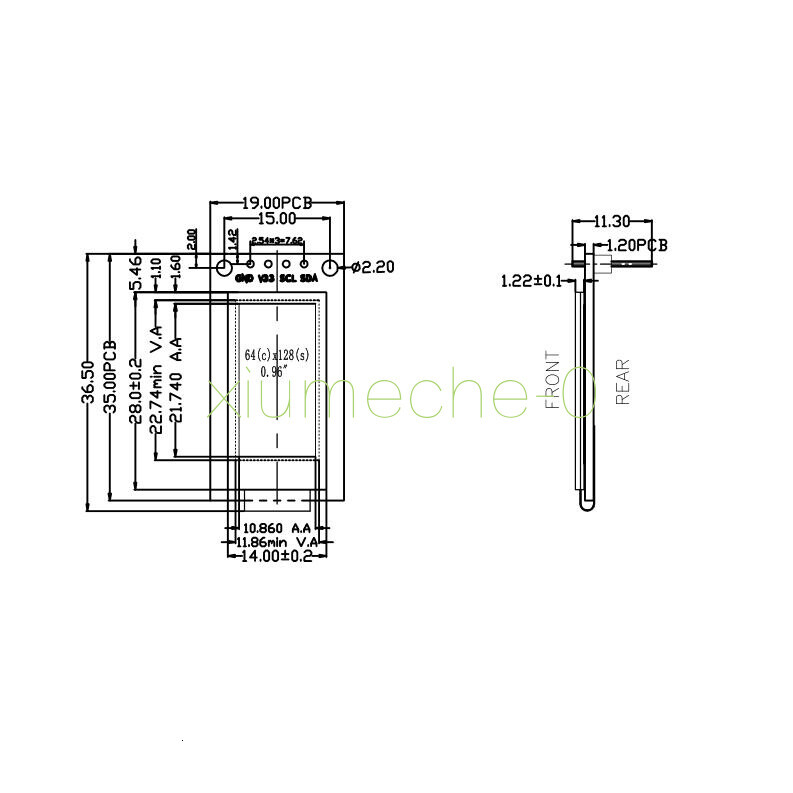 NEW 0.96 inch OLED 64×128 display LCD module LCD Vertical screen module