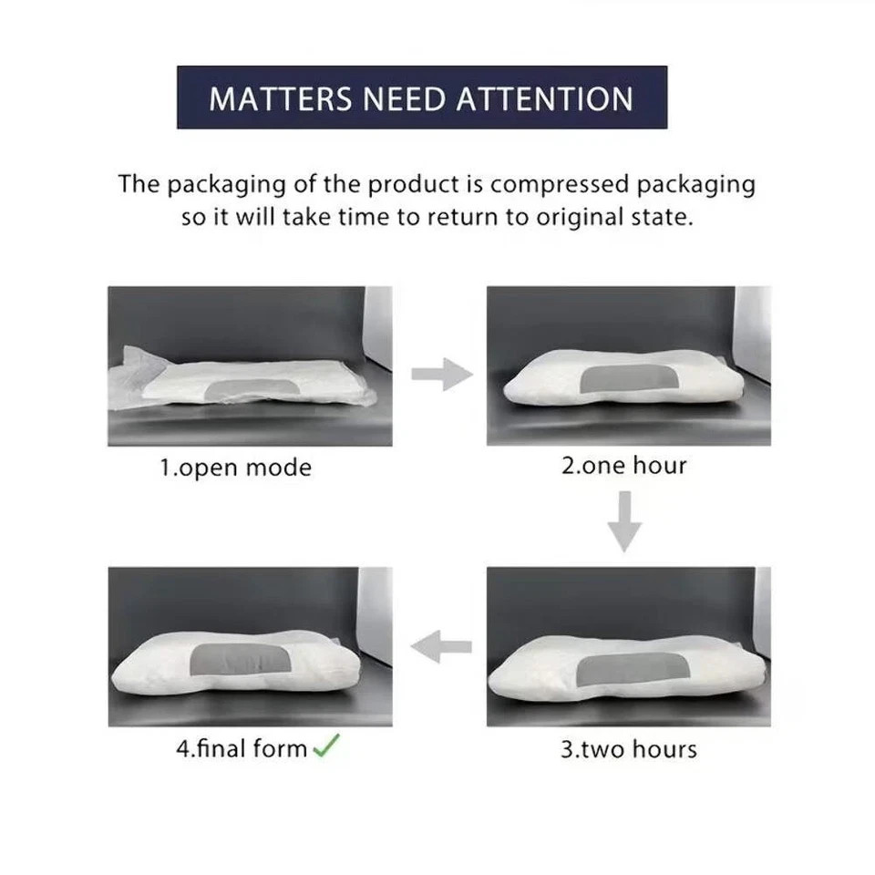 | DERILA® | Memory Foam Pillow OR Additional Pillowcase. Ergonomic Neck Support