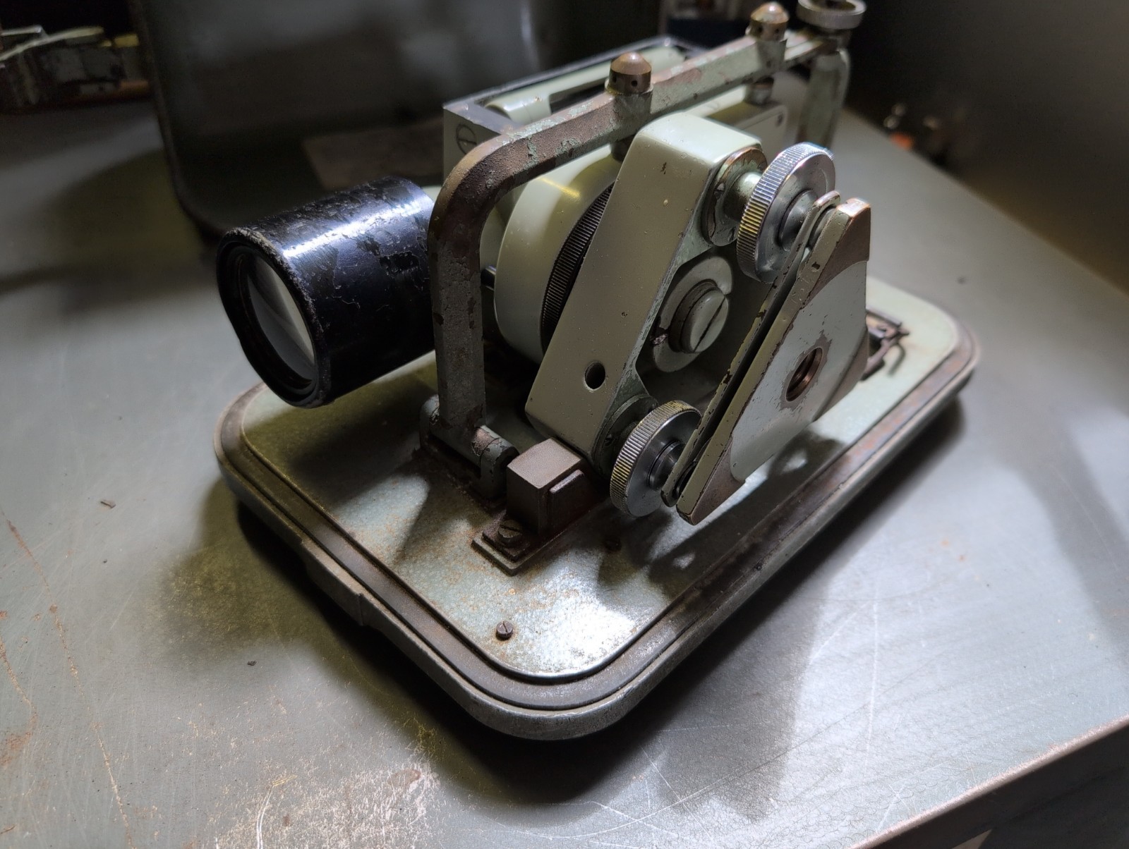 Vintage Theodolite Survey Level In Metal Case