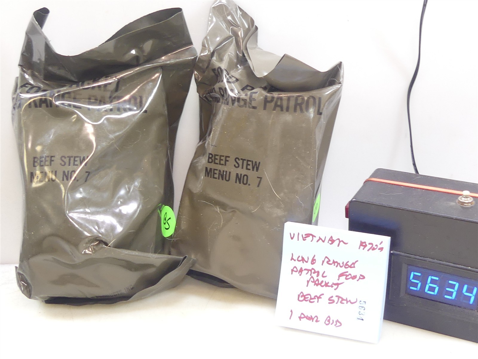 #5634 Long Range Patrol Vietnam, '70's food packet #7 BEEF STEW