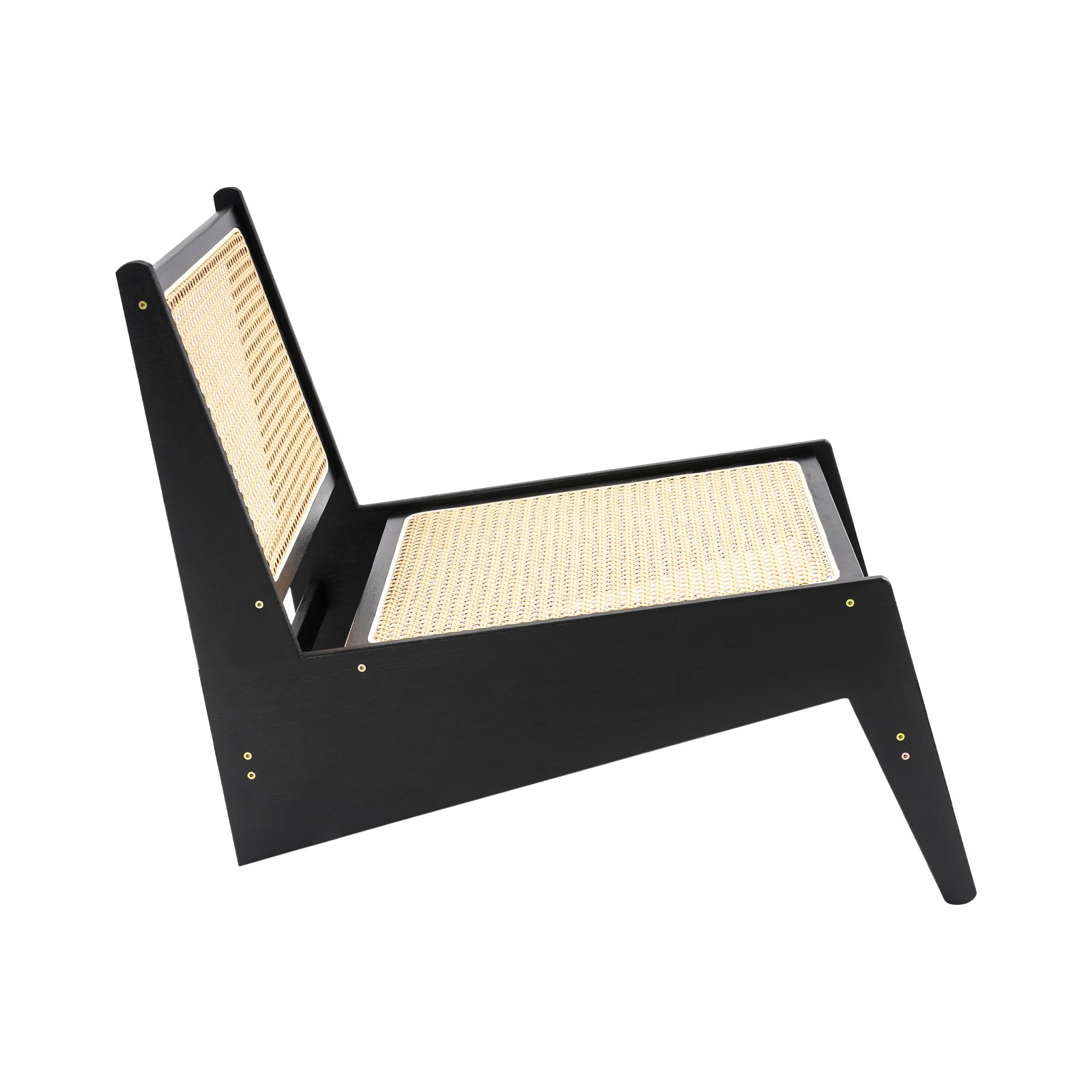 Home Bamboo Chair, Bamboo Accent Chair, Comfy Bamboo Chairs, 53x64x58cm, Black