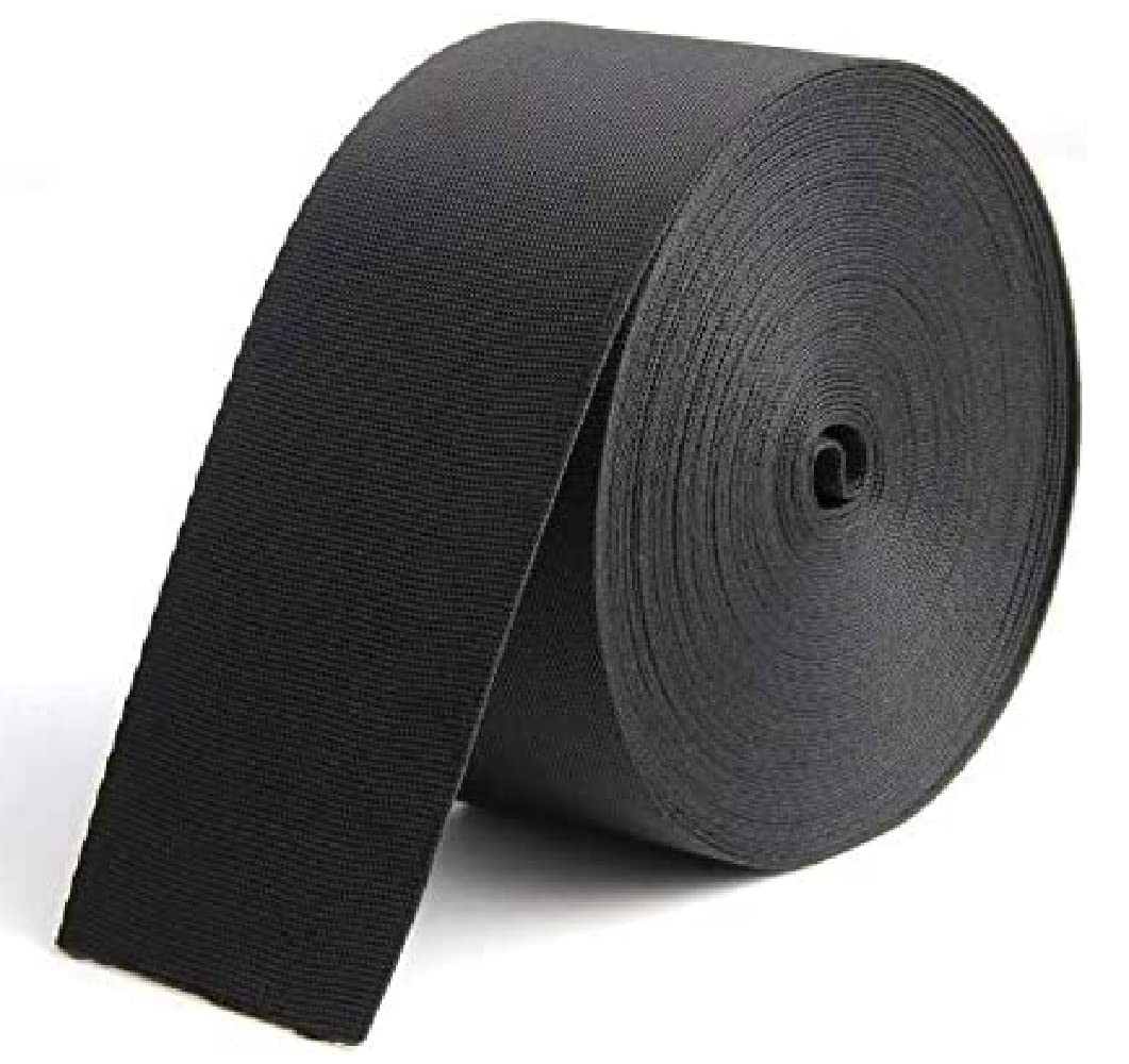10 Yard Nylon Webbing Strap, Black Durable Flat Straps for Outdoor/DIY Repair 2"
