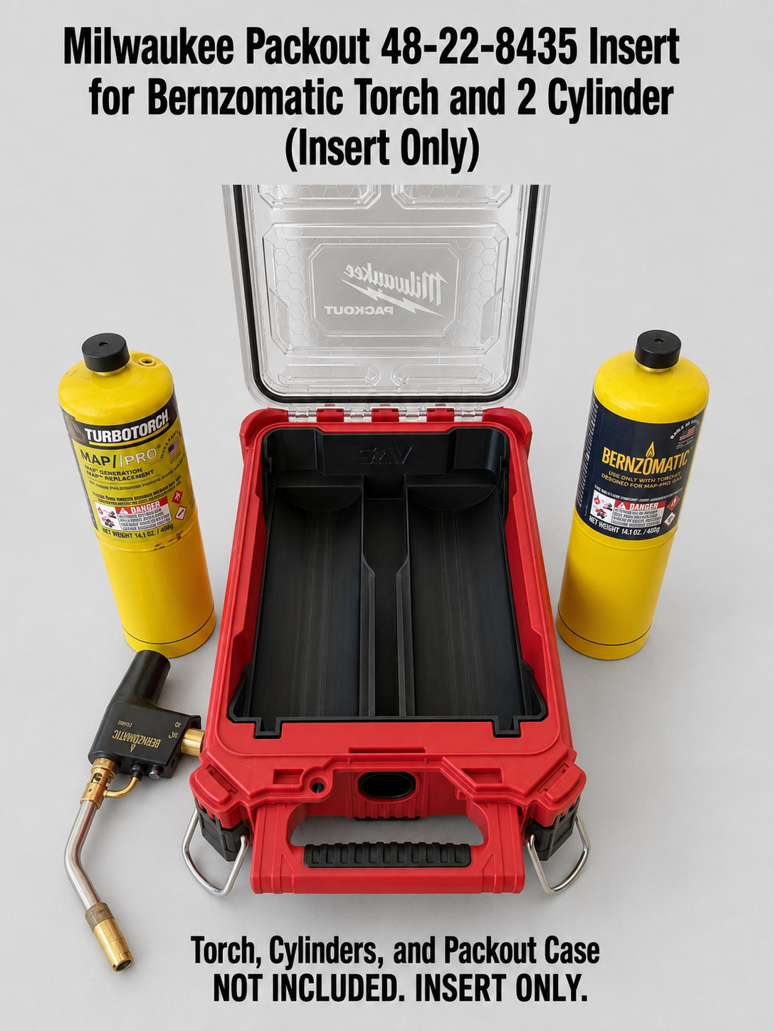 Insert Only for Bernzomatic Torch & 2 Cylinders | PACKOUT 48-22-843. Insert Only