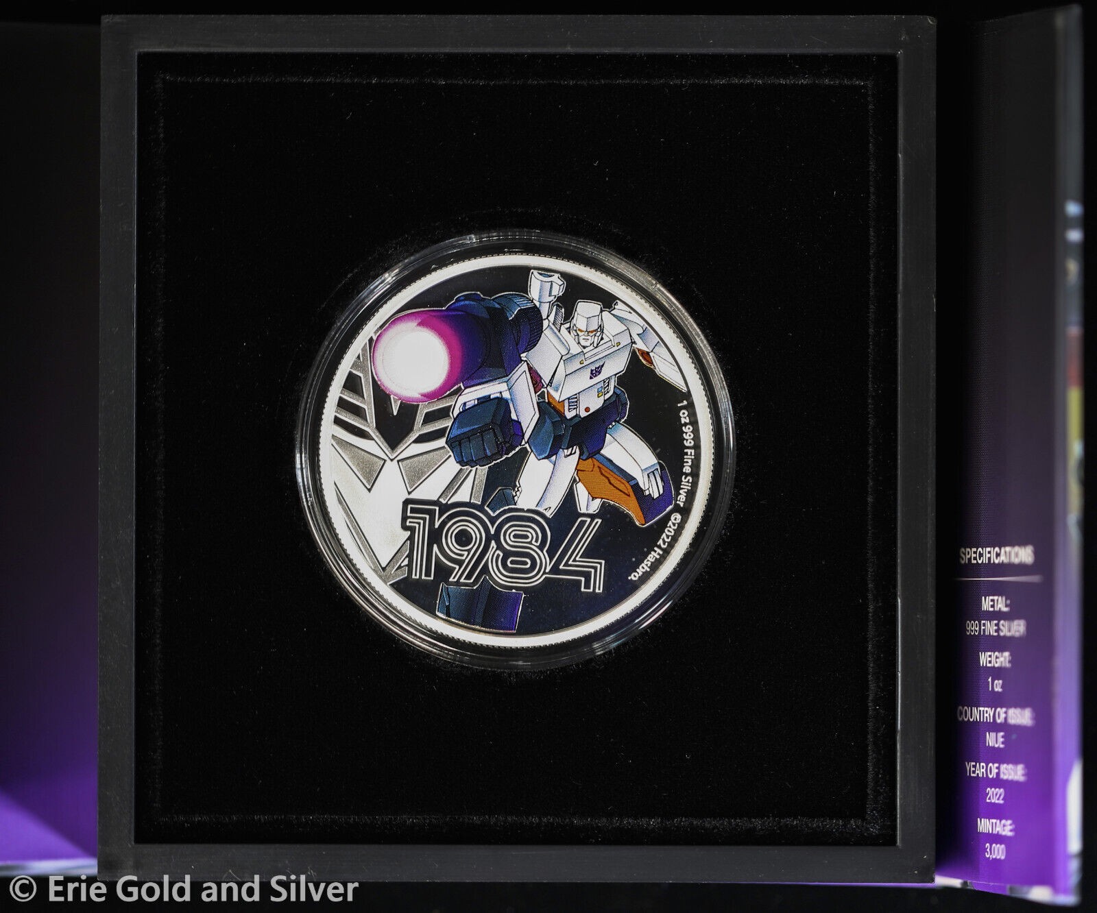 2022 $2 Niue Transformers '84 Megatron 1 oz Silver Proof Coin in OGP