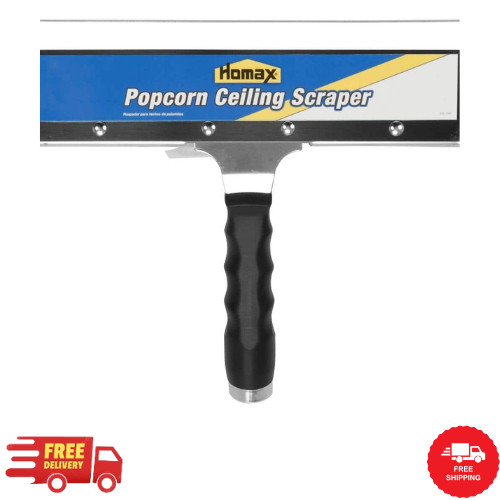 Ceiling Texture Scraper for Popcorn Ceiling Removal 12-Inch Metal Blade