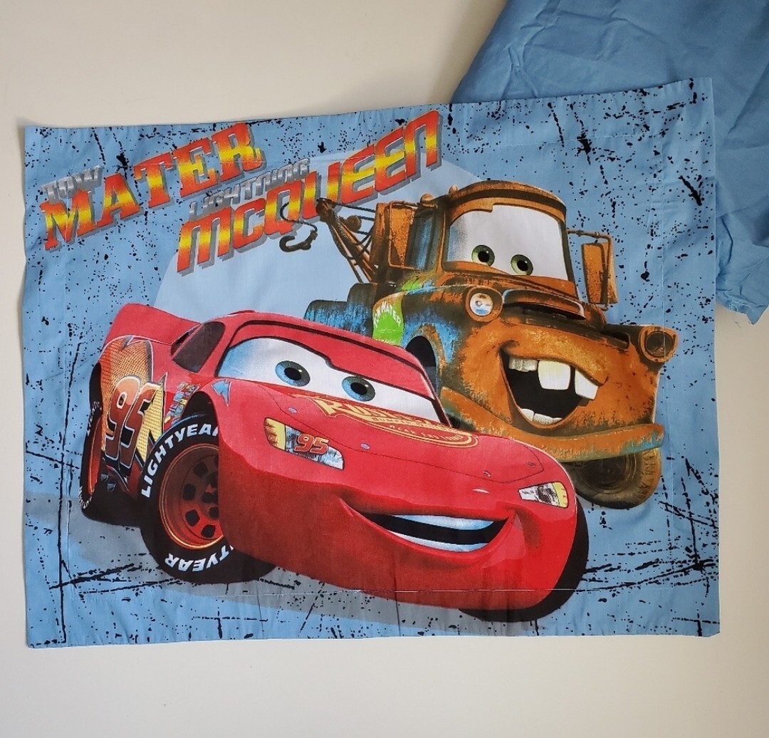 Disney Pixar CARS Pillow Sham With Twin Bedskirt