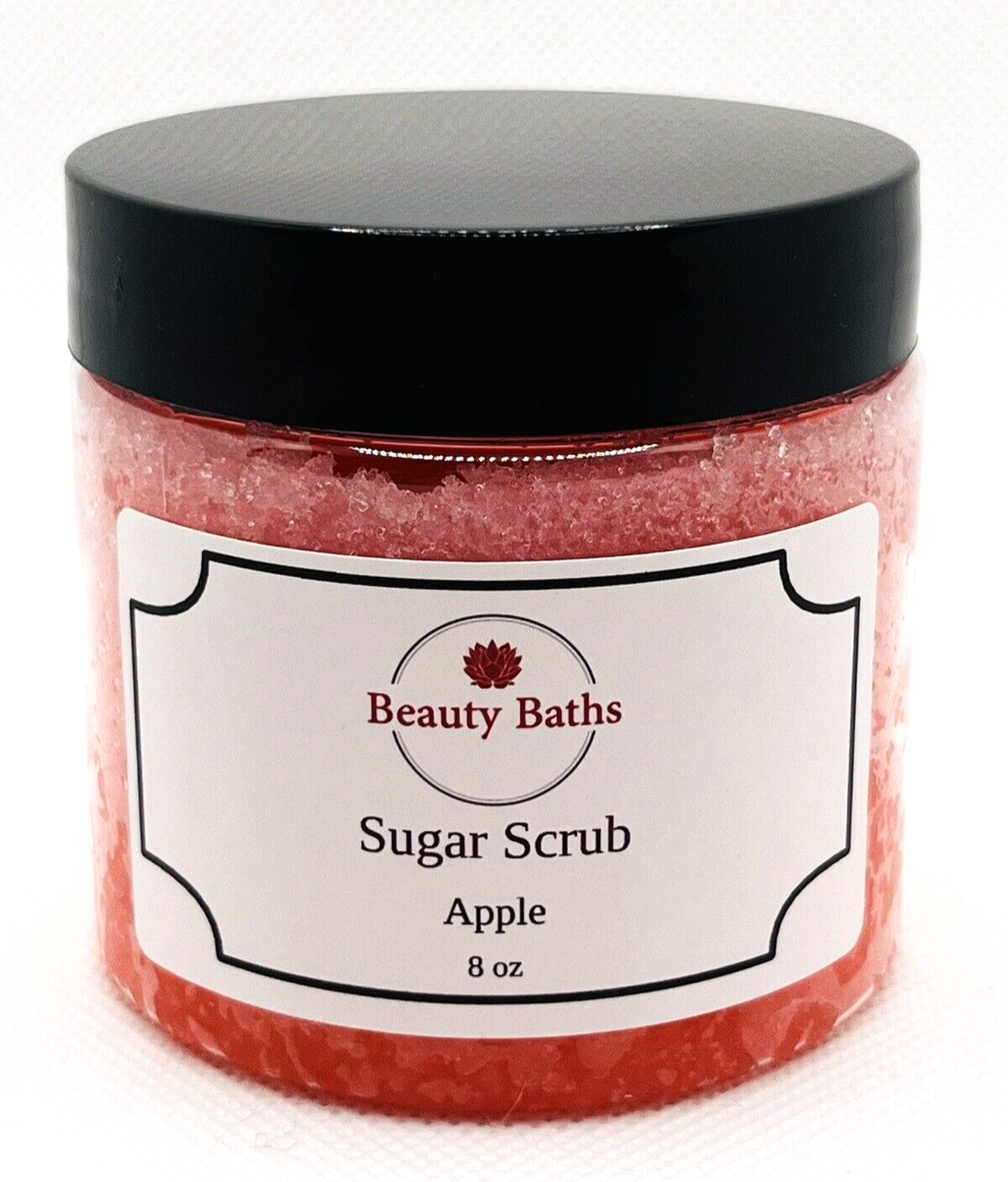 Apple Sugar Scrub Exfoliating Body Scrub gift for her handmade bath scrub