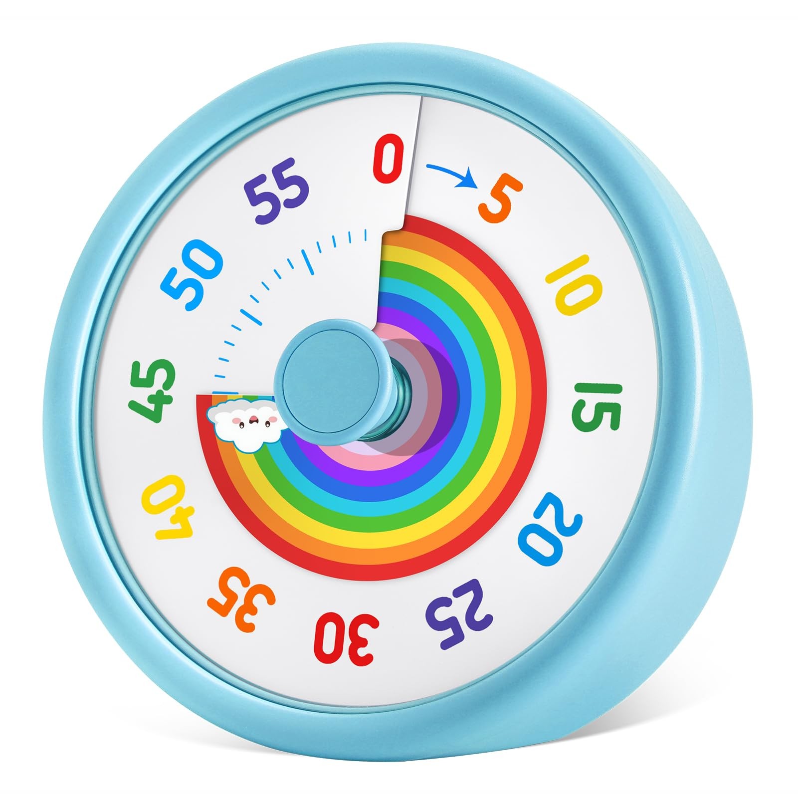 HIPPIH Visual Timer for Kids, 60 Minute Countdown Timers Classroom Blue