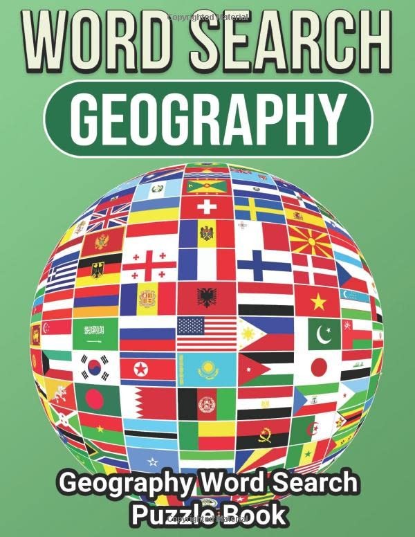 Geography Word Search: Large Print Word Search Puzzle Book About Geography, Coun
