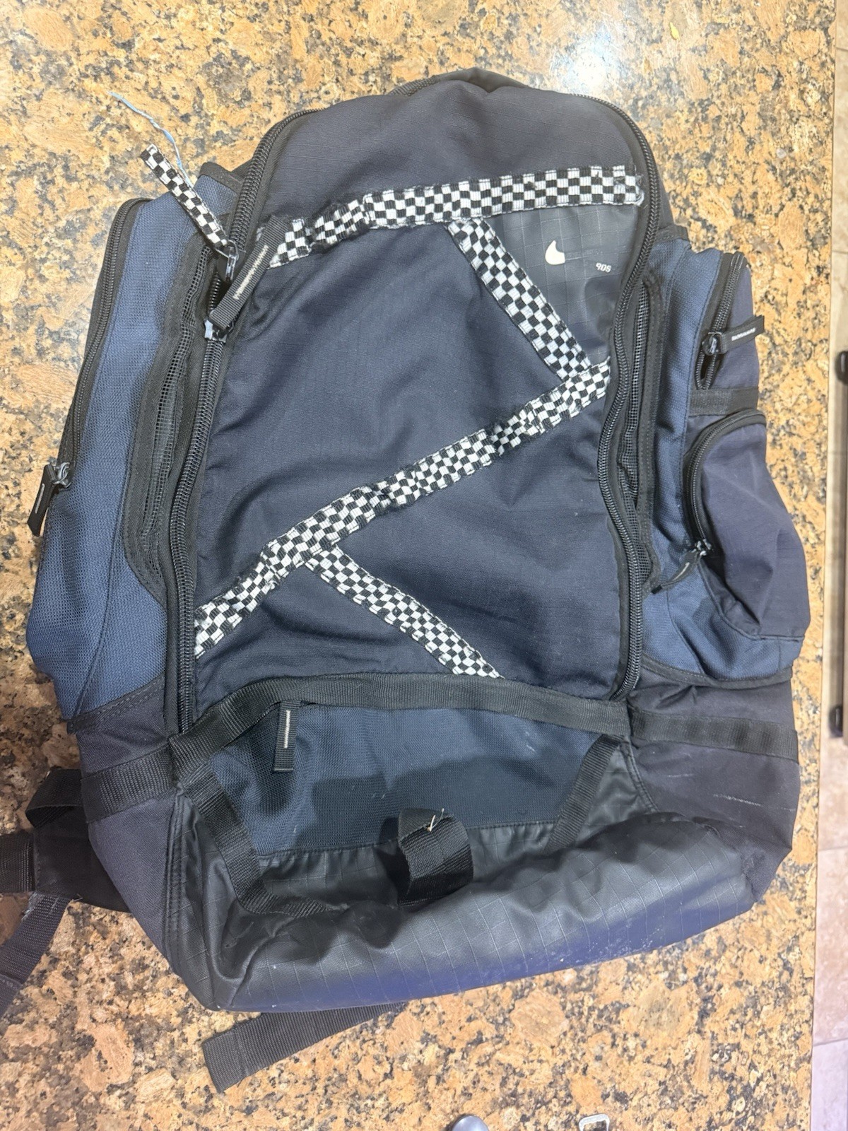 Nike Total T90 Face-Off Backpack Black Checkered All Sport Bag