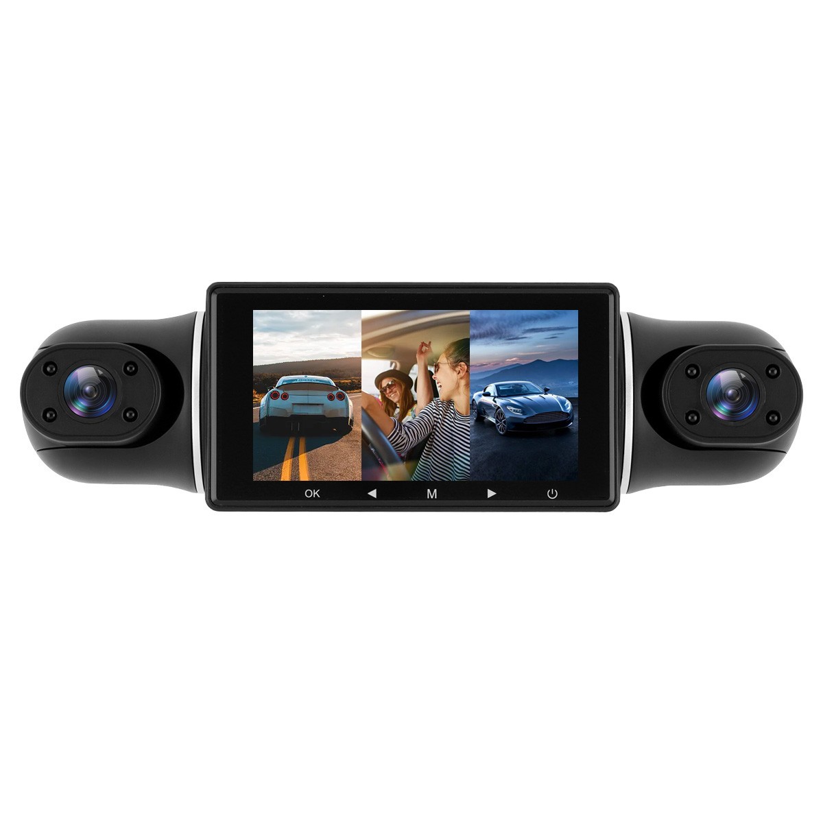 170° Front 140° Sides Flip Night Vision Parking Guard 4-Lens 1080P WiFi Dash Cam