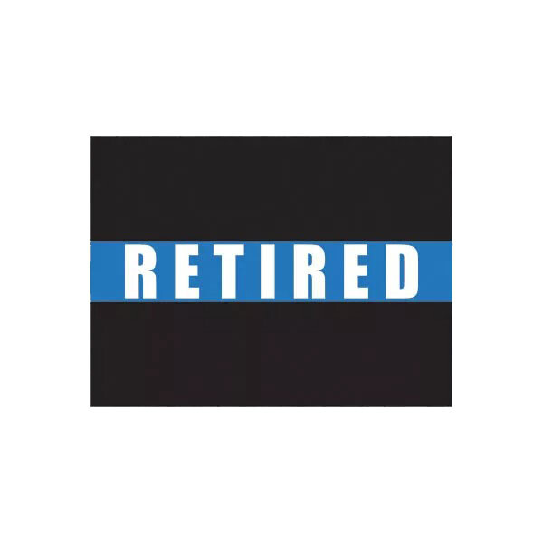 Thin Blue Line Retired Flag Sticker Decal