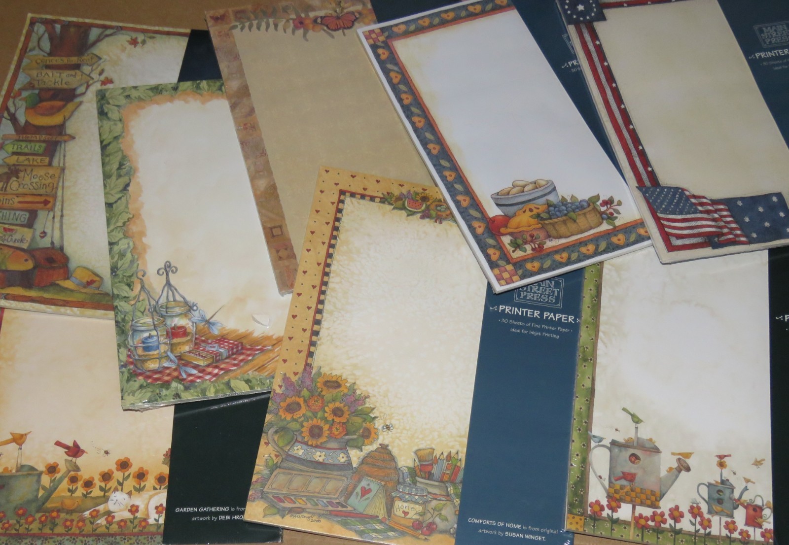 Vintage LANG Main Street Press Stationery Printer Paper Various Artists - Select