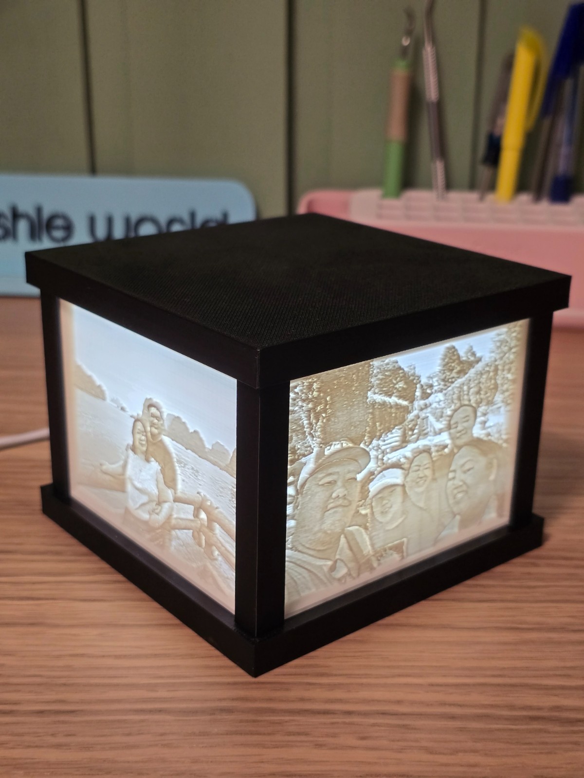 Customize Lithophane Table Top Night Light, 4 photos