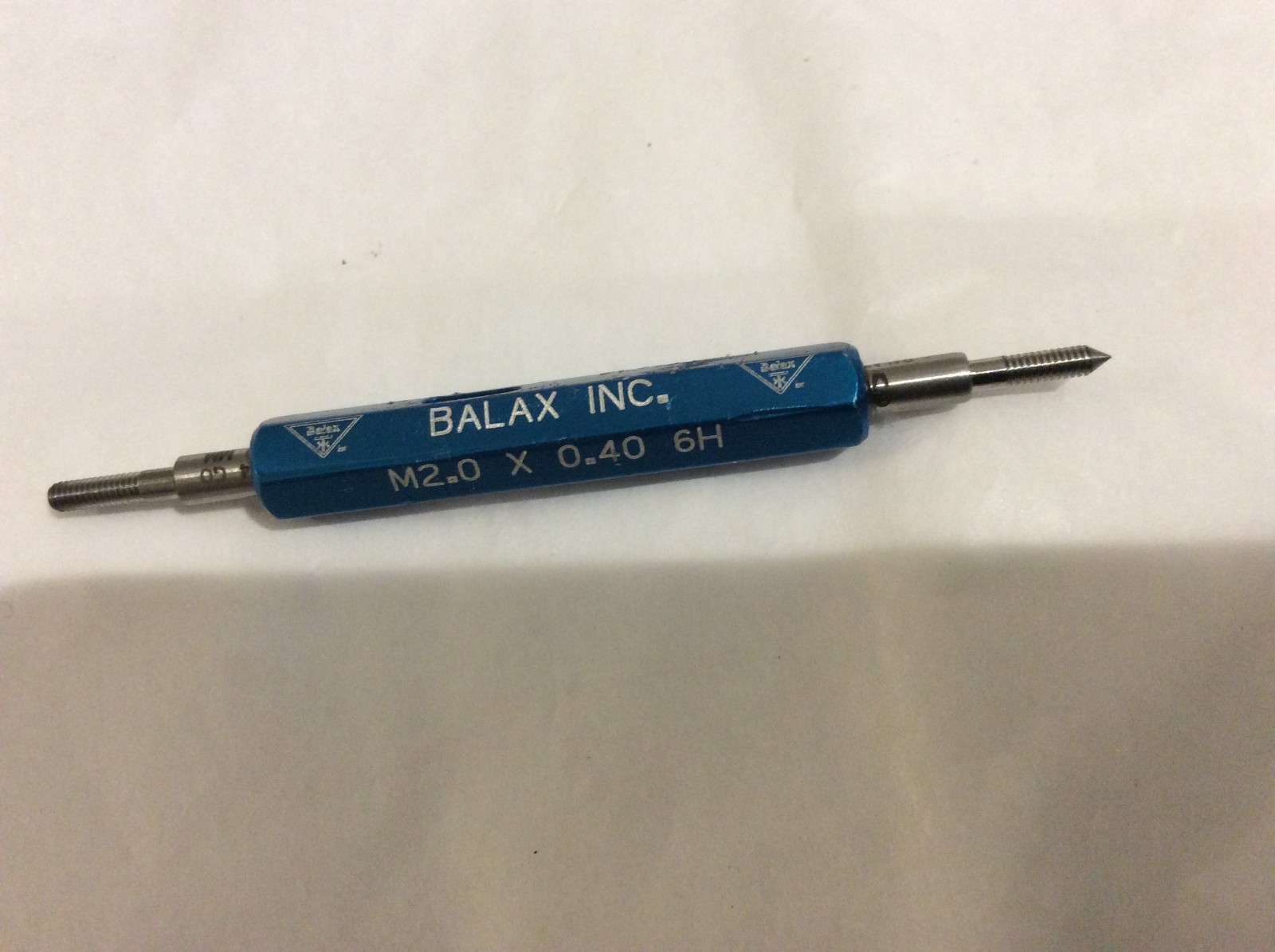 Balax Thread Gage M2 X .40-6H Go Nogo