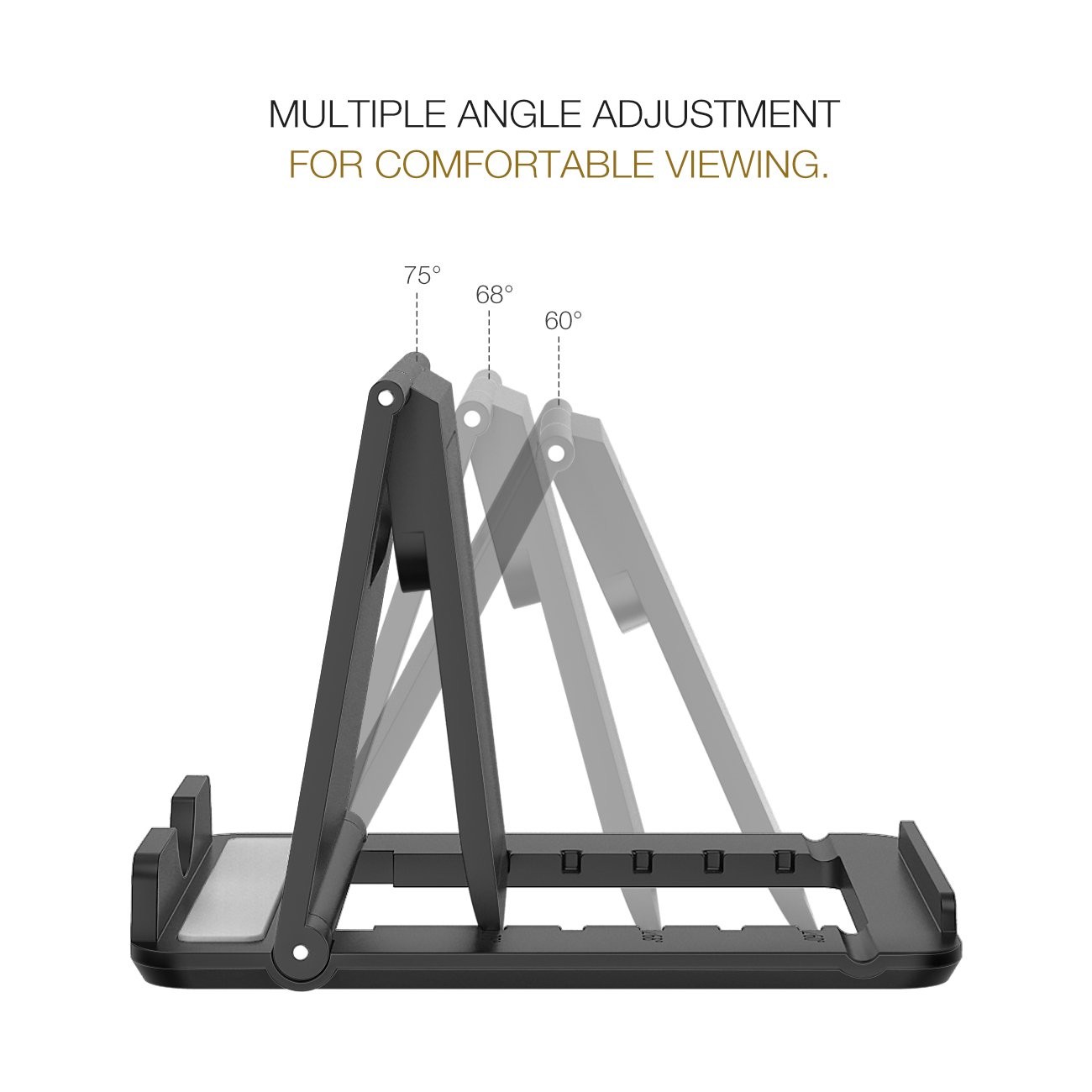 Portable Electronic Device Stand Adjustable 6 Slots Lightweight for Tablets P...