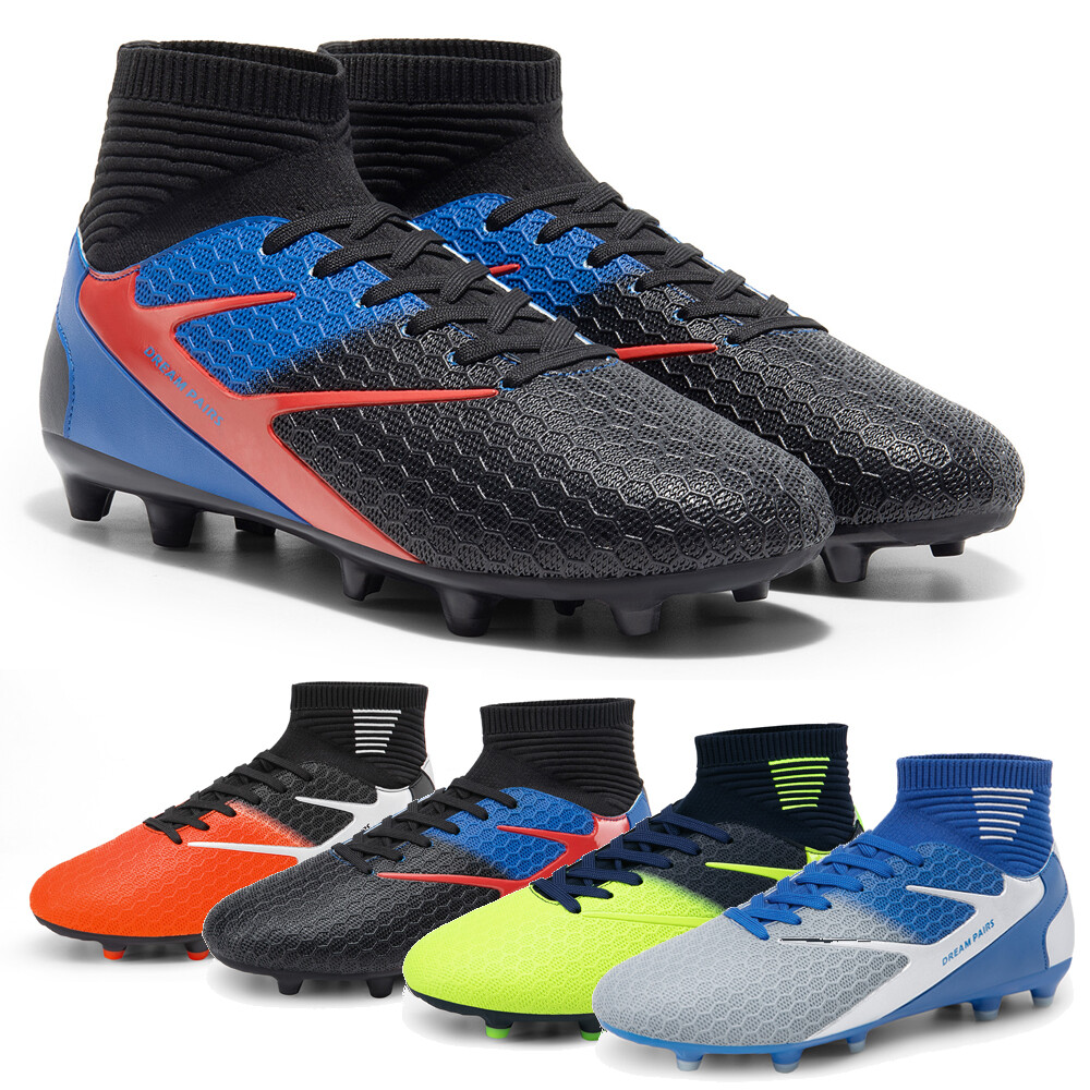 Men's Lightweight High-Tops Soccer Cleats Lace-Up Adult Football Shoes US Size