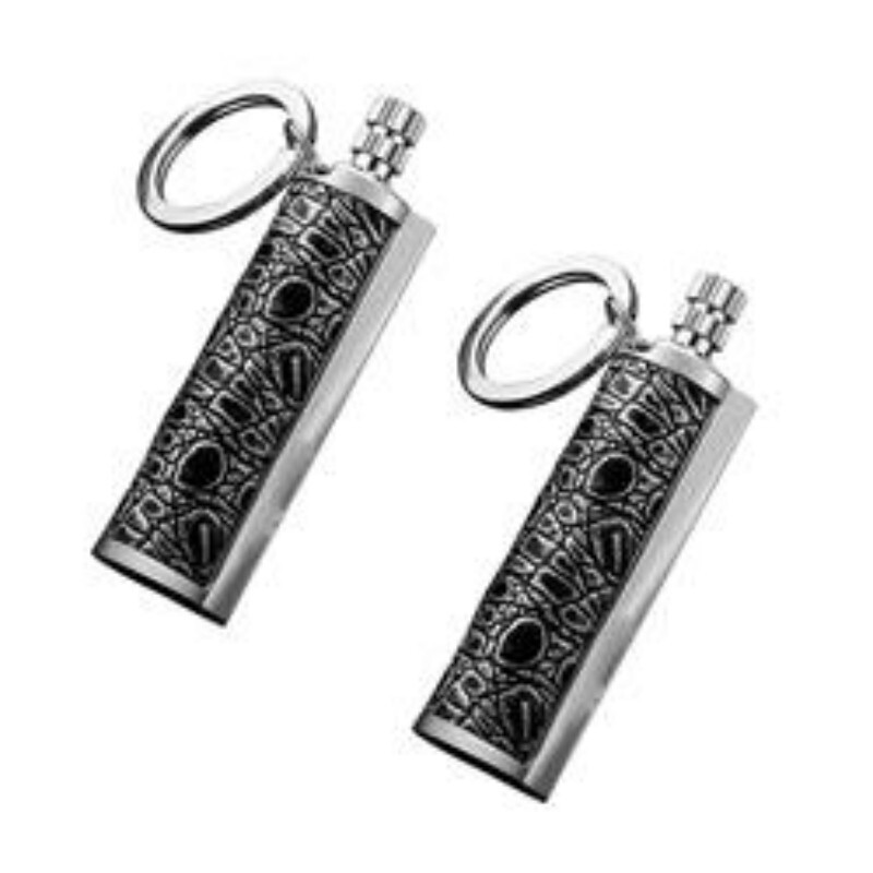 2PCS Fire Starter Emergency Tool Flint Match Lighter Camping Survival Keychain