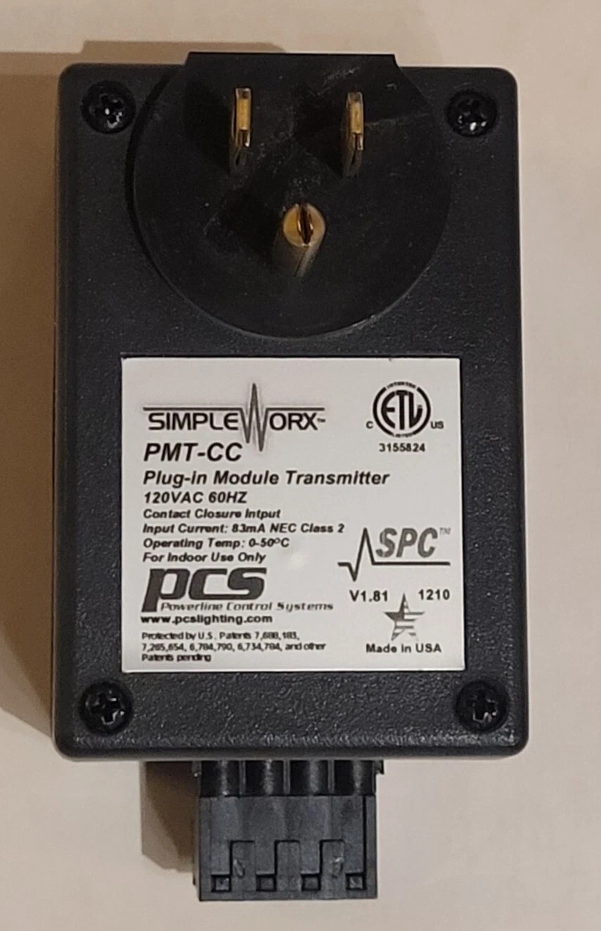 PCS SimpleWorx PMT-CC Plug-In Module Transmitter, Input: Contact Closure, 120V