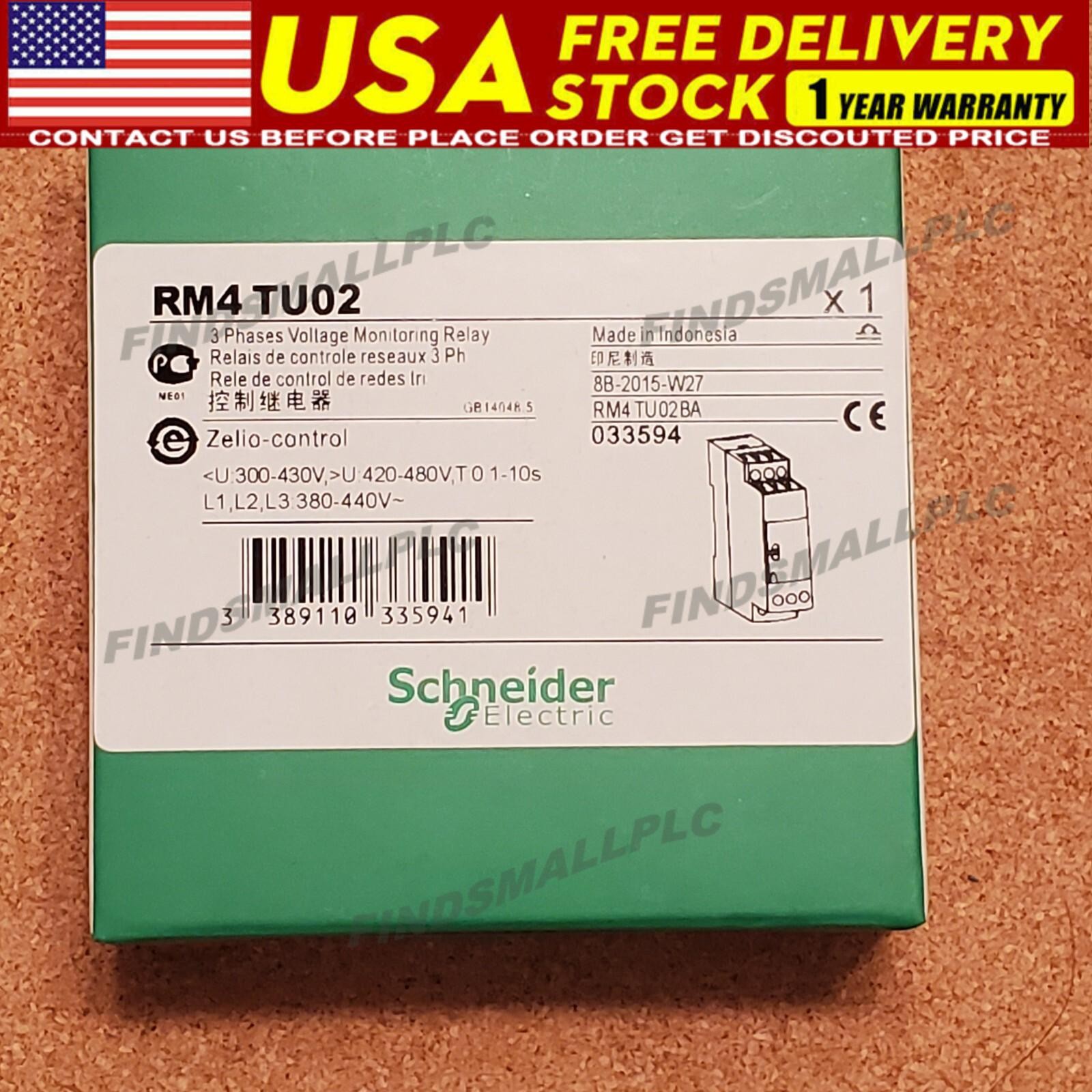 Schneider Electric 033594 RM4TU02 3-phase Voltage Monitoring RelayUS Free TAX