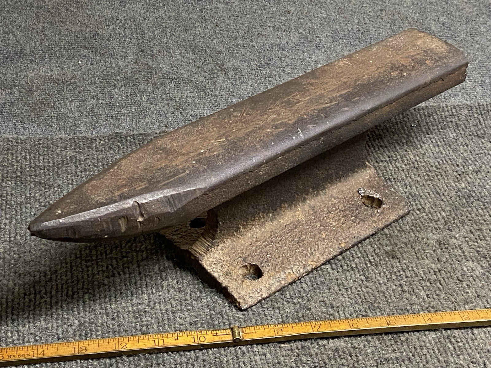 Vintage Handmade Railroad Track Anvil 15” Long 15 Lbs 12 Oz