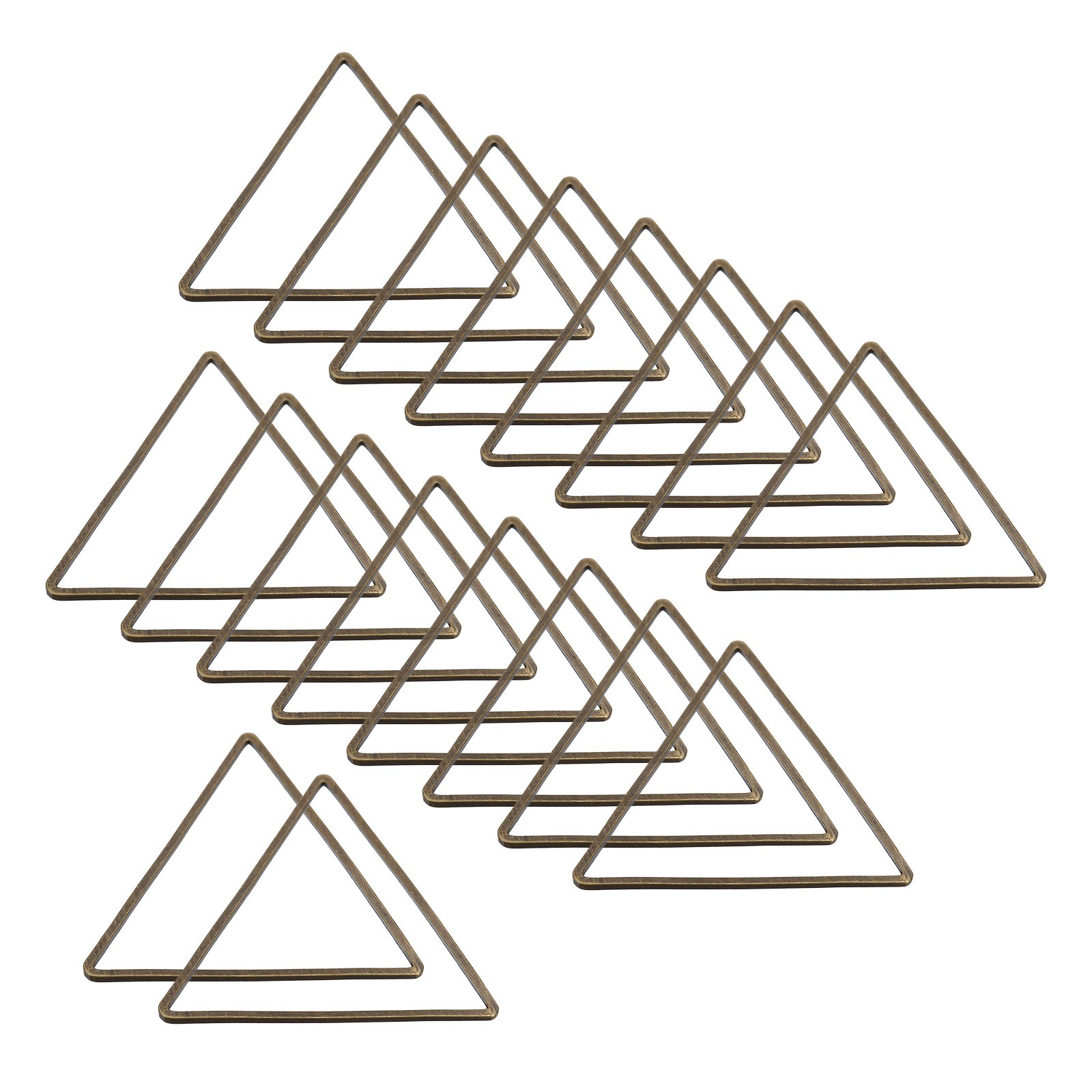 30pcs Earrings Beading Hoop 1.2X1.2" Triangle Finding Ring Bronze