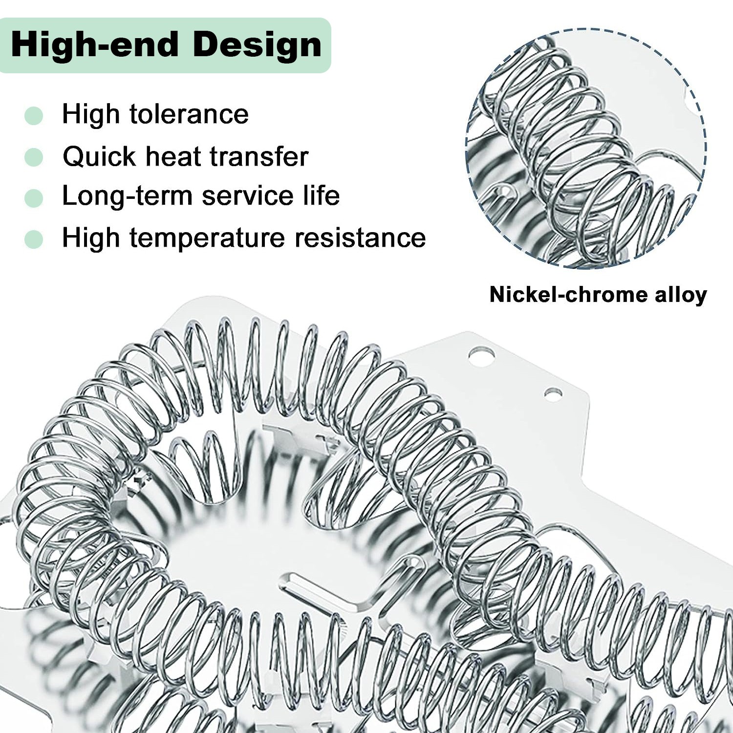 6 Pack DC47-00019A Dryer Heater Heating Element replacement for Maytag Samsung