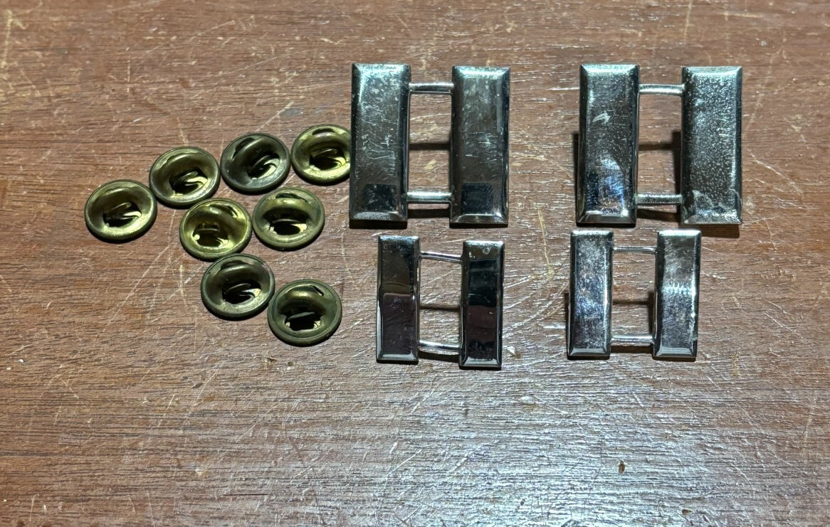 2 Pair of US Military Sterling Captain Bars KREW G-I and S-21
