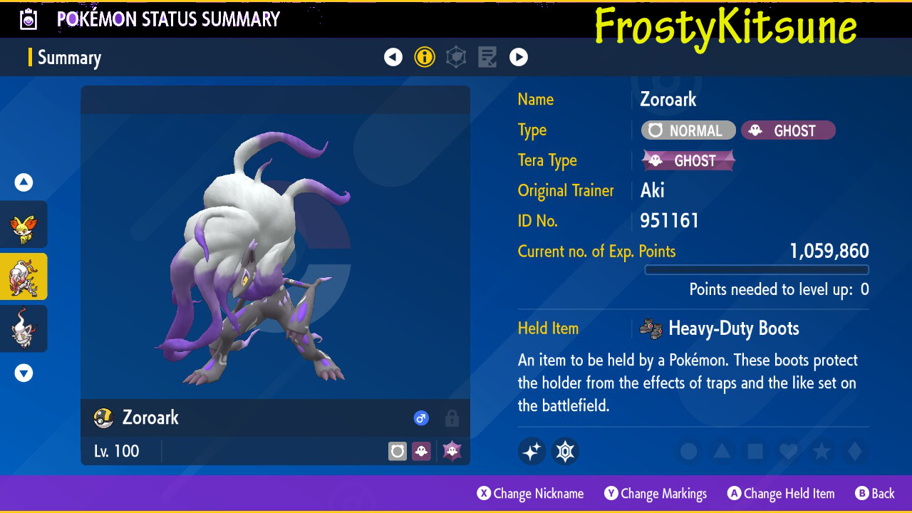 6IV Zoroark / Zorua Hisuian Form Shiny & Non-Shiny Pokemon Scarlet & Violet