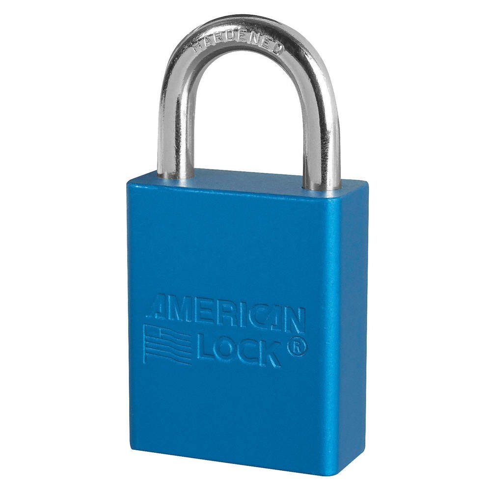 AMERICAN LOCK A1105KAS6BLU Lockout Padlock,KA,Blue,1-7/8"H,PK6 6MCK5
