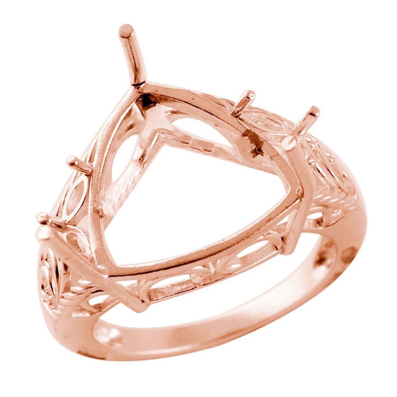 925 Sterling Silver 2x4mm Marquise Semi Mount Cocktail Ring For Engagement Ring