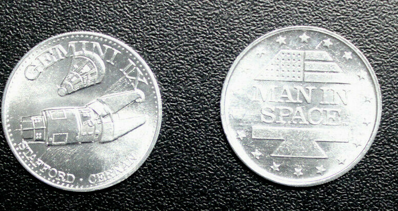 Man in Space SHELL GAS CONTEST 1969  GEMINI IX STAFFORD CERNAN   USA Aluminium