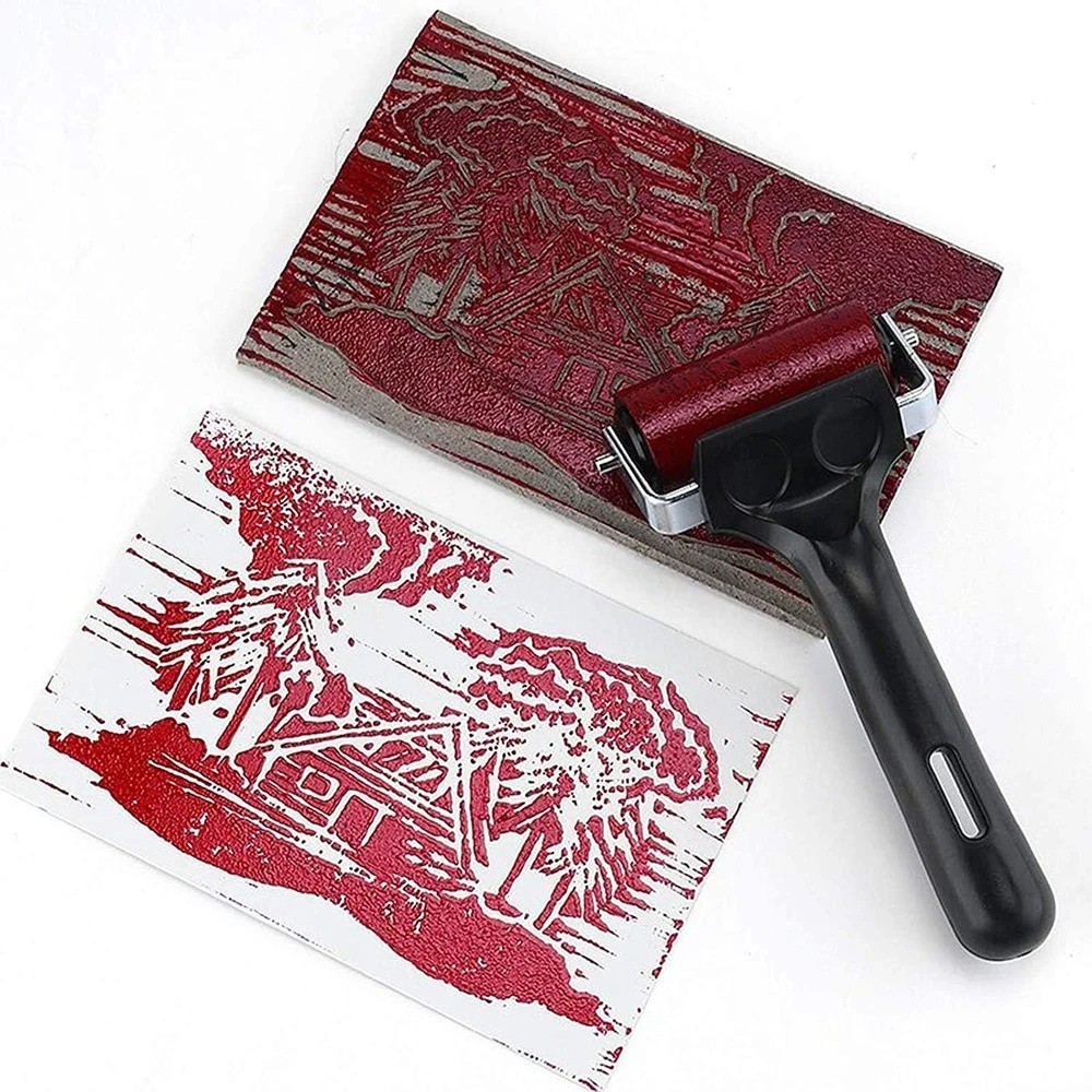 Rubber Brayer Roller Set 6/10cm Printmaking Stamping Art Craft Supplies