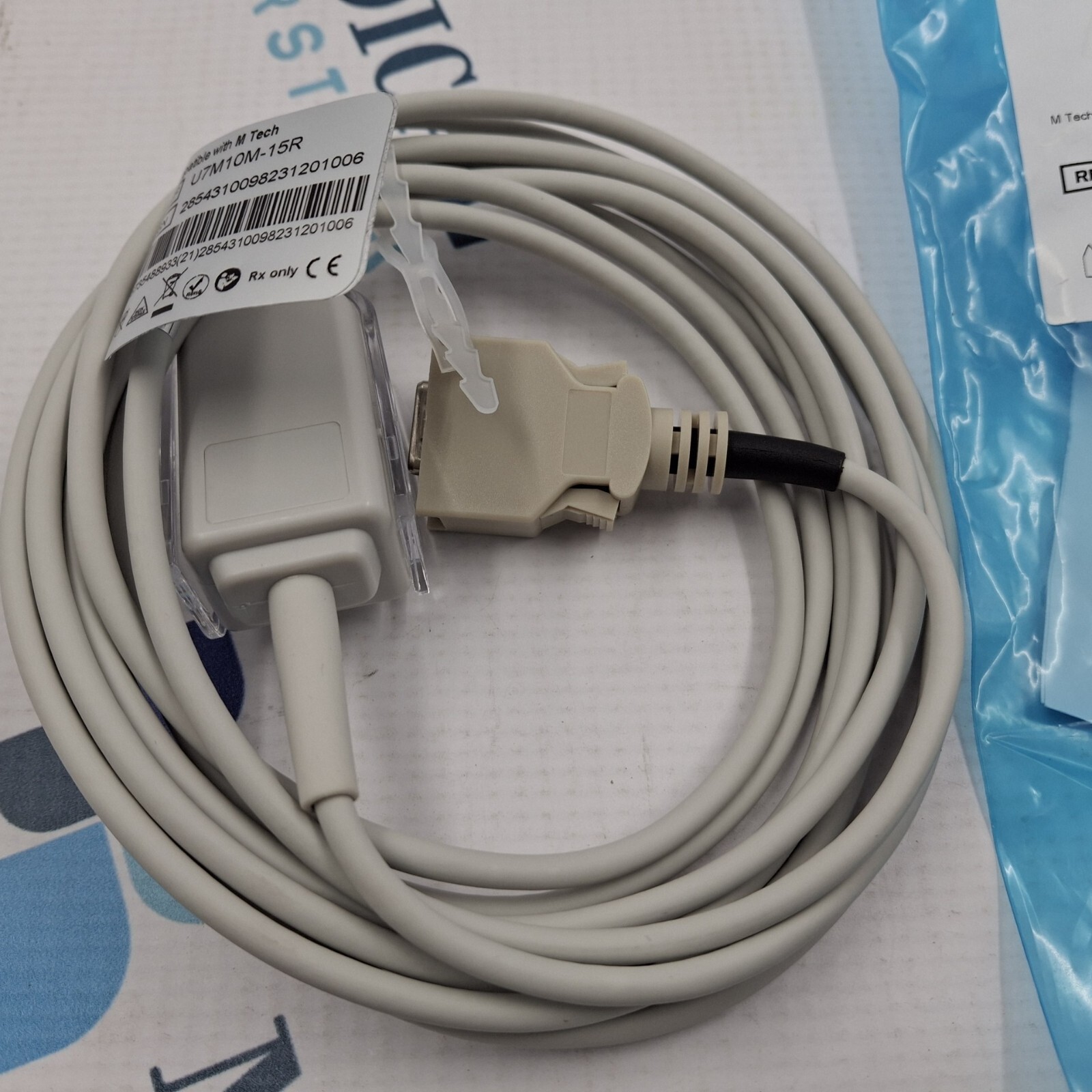 Reusable SpO2 Adaptor Cable 14 pins/dB9 3.0m Ref U7M10M15R
