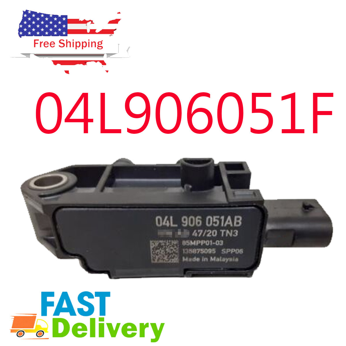 Exhaust Pressure Sensor For Audi VW Skoda OE# 04L906051F, 04L906051G, 04L906051L