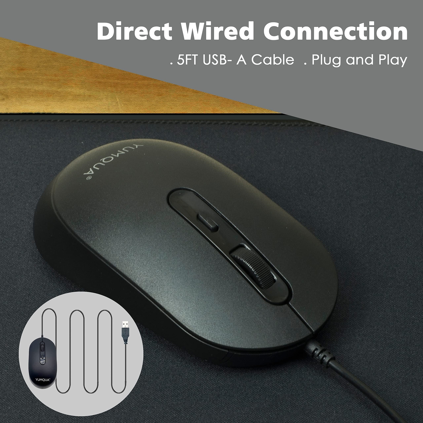 M104 Wired Computer Mouse 3 Pack Silent Optical USB Corded Mouse Mice Bulk fo...