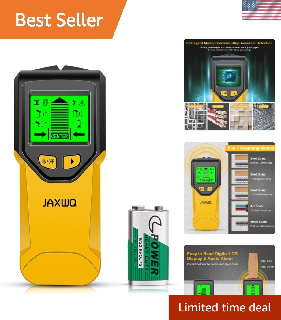 Battery-Powered Stud Finder with Microprocessor Chip for Quick Detection