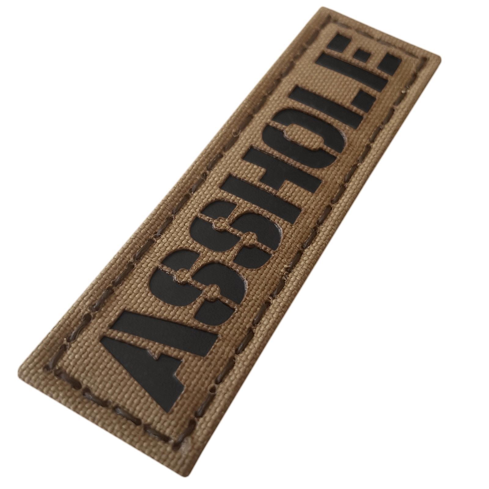 @sshole infrared IR coyote arid tan callsign morale laser fastener patch