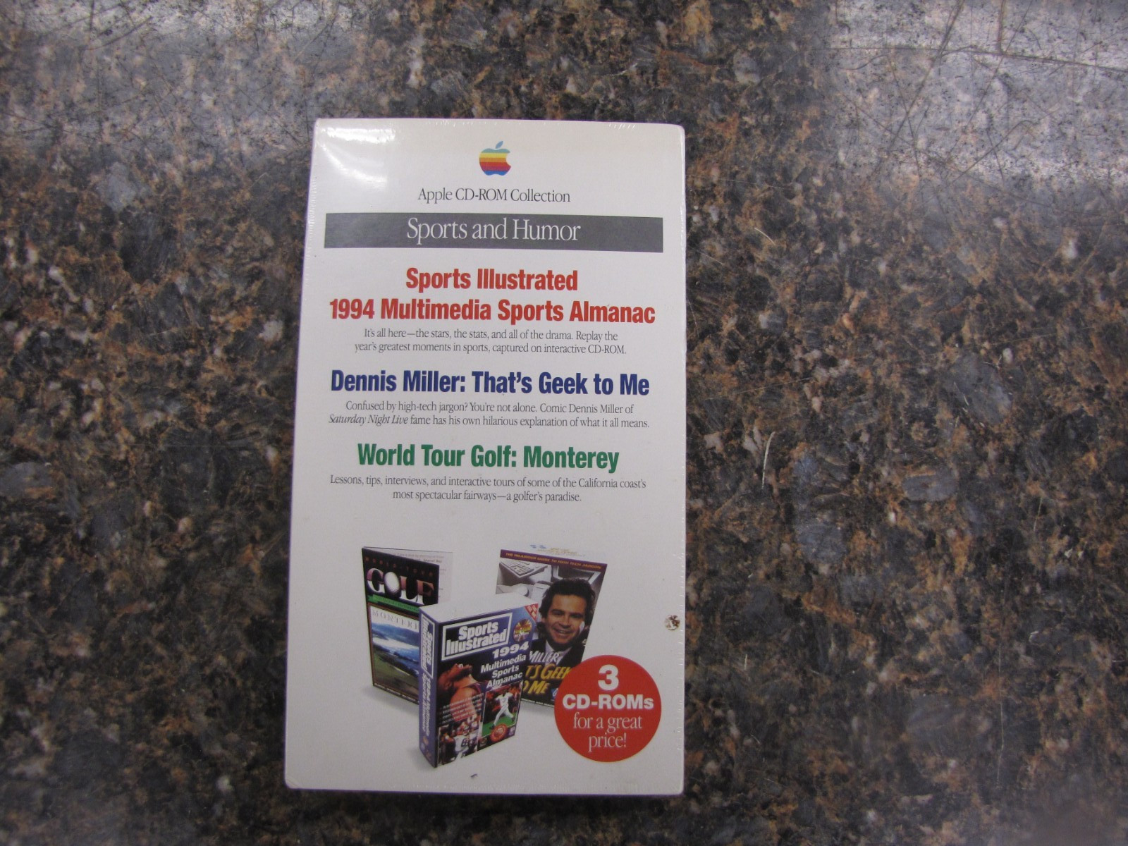 Apple CD-ROM Sports & Humor Collection -Sports Illustrated 3x CDs-NEW SEALED HTF
