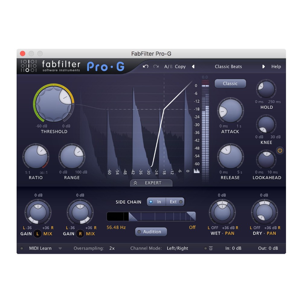 FabFilter Pro-G Gate and Expander Plugin for Noise Reduction and Dynamic Control