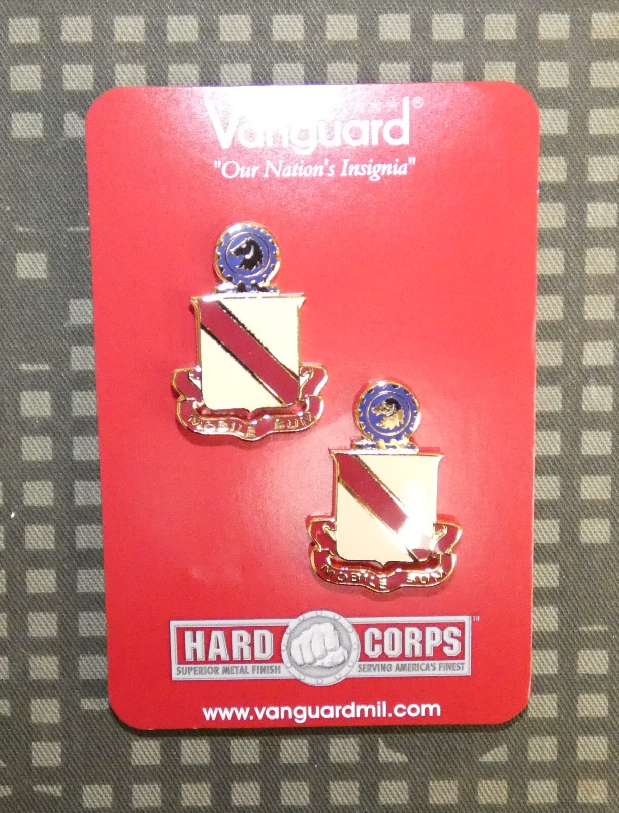 Original US Army 2nd Support Battalion DUI Unit Crest (Vanguard, pair)
