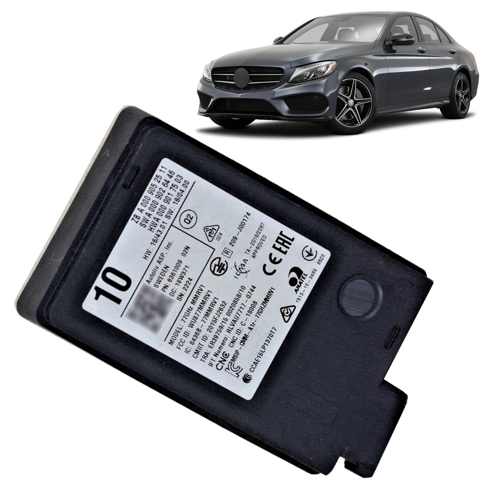 New Radar Sensor Distronic Control Unit A0009052511 Fit For Mercedes C 205