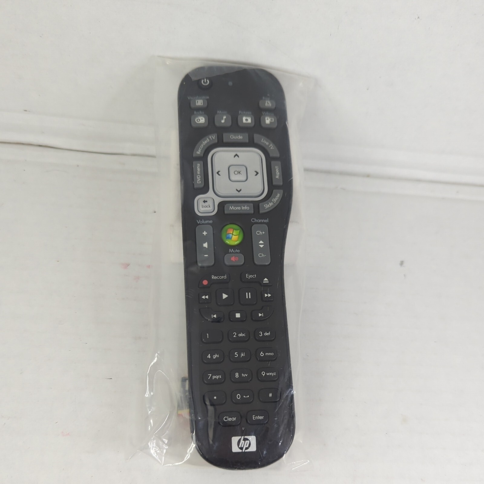 HEWLETT PACKARD MICROSOFT WINDOWS MEDIA CENTER REMOTE CONTROL P/N 5070-2583 NEW