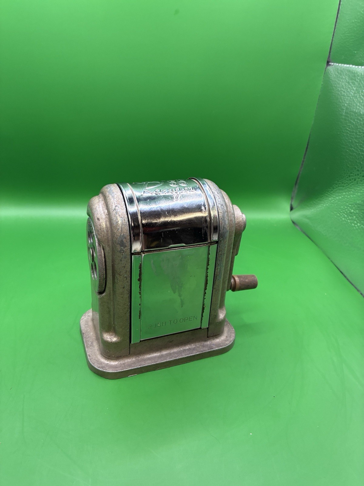 Vintage Boston Ranger 55 Pencil Sharpener 6 Hole Adjustable Point Selector USA